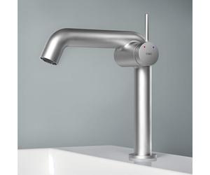 EMKE Rubinetto da bagno cromato, 222 x 200 x 76 mm, in ottone, cartuccia in ceramica, rubinetto per bagno, rubinetto con aeratore, rubinetto per lavabo, rubinetto per lavabo, facile installazione