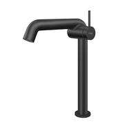 EMKE Rubinetto da bagno nero opaco, miscelatore monocomando in ottone, cartuccia in ceramica, 332 x 220 x 76 mm, rubinetto da bagno facile installazione, risparmio idrico, rubinetto per lavabo.