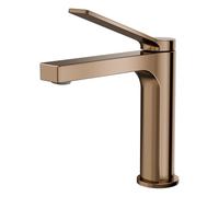 EMKE Rubinetto da bagno oro rosa con aeratore, miscelatore per lavabo in ottone massiccio, cartuccia ceramica, installazione facile, risparmio d'acqua, 195 x 173 x 46 mm