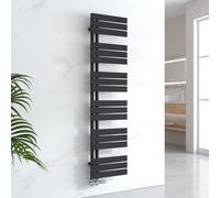 EMKE Scaldasalviette ad Acqua Calda, 1599x400 mm, Nero, 684 W | Termoarredo da Parete,Porta Salviette Riscaldato, Facile Installazione, Design Moderno