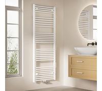EMKE Scaldasalviette da Bagno Dritto, 160 x 60 cm, con Attacco Centrale, efficiente scaldasalviette per Il Bagno, Bianco, 762 W