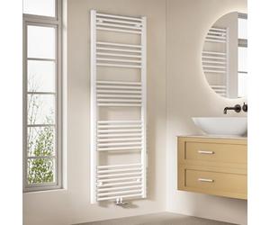 EMKE Scaldasalviette da Bagno Dritto, 160 x 60 cm, con Attacco Centrale, efficiente scaldasalviette per Il Bagno, Bianco, 762 W