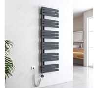 EMKE Scaldasalviette Elettrico con Elemento riscaldante termostatato,1599x500mm 1000W，Pannello Asciugamano Elettrico con Asta di Riscaldamento con Timer,Antracite