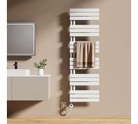 EMKE Scaldasalviette Elettrico con Termostato 1599x500 mm, 1000W Bianco, Scaldasalviette a Basso Consumo, Resistenza Riscaldante con Timer, Termoarredo Bagno, Scaldasalviette Elettrico Bagno