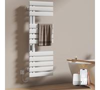 EMKE Scaldasalviette elettrico da bagno, 500 x 1300 mm, scaldasalviette elettrico a risparmio energetico, scaldasalviette elettrico per Alexa e Google Home e app, bianco 440 W