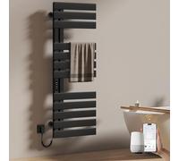 EMKE Scaldasalviette elettrico da bagno, 500 x 1300 mm, scaldasalviette elettrico, per Alexa e Google Home e app, colore nero, 440 W