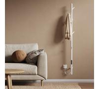 EMKE Scaldasalviette Elettrico da bagno, termostato intelligente WiFi, scaldasalviette elettrico a barra singola, 150 cm di altezza, Bianco