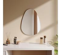 EMKE Specchio asimmetrico decorativo da parete 60 x 45 cm, specchio da bagno irregolare con quattro fori di sospensione HD specchio da parete in vetro per bagno, camera da letto, corridoio, lavabo