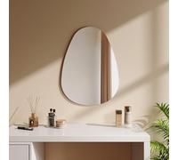 EMKE Specchio asimmetrico decorativo da parete 70x50 cm bagno specchio irregolare con quattro fori di sospensione HD specchio da parete in vetro per bagno, camera da letto, corridoio, lavabo