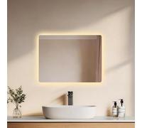 EMKE Specchio Bagno con Luce 60x45 cm, Interruttore Touch