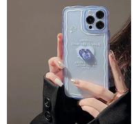 Emlivi Custodia compatibile con iPhone 13, custodia flash farfalla fiore trasparente, custodia protettiva astetica per donne ragazze 3D motivo glitter cristallo morbido TPU Case Cover per iPhone 13,