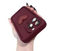 Emlivi, custodia compatibile con iPhone 15, ragazza dolce con motivo cuori 3D, custodia carina con cuore d'amore, in silicone TPU morbido, antiurto, cover con protezione per fotocamera, elegante e