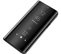 Emlivi Custodia per Samsung Galaxy M51 - Custodia a specchio Smart Clear Standing View Mirror Case Cover - Custodia protettiva antiurto per Galaxy M51 (nero)