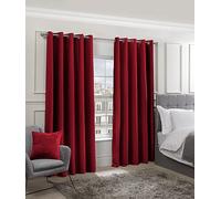 Emma Barclay 1 Tende con Occhielli, Poliestere, Rosso, Width 46 x Drop 72" (116 x 183cm)