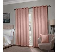 Emma Barclay Ambiance - Tende Termiche oscuranti con Occhielli, in Rilievo 3D con Trama inversa Riflettente, Colore Rosa Cipria, 168 x 228 cm (Larghezza x Lunghezza)