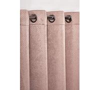 Emma Barclay Ambiance - Tende Termiche oscuranti con Occhielli, in Rilievo 3D, con Trama Reversibile Riflettente, Colore Rosa Cipria, 168 x 137 cm (Larghezza x Lunghezza)
