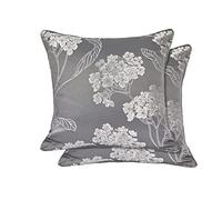 Emma Barclay Blossom - Fodera per cuscino jacquard in argento - 17x17 (43x43cm)