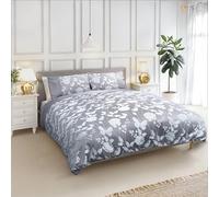 Emma Barclay Butterfly Meadow - Set Copripiumino in Jacquard Impreziosito in Argento, per Letto Super King Size