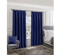 Emma Barclay Cali Tende plissettate termiche oscuranti plissettate in tessuto blu navy, 168 x 137 cm (larghezza x lunghezza)