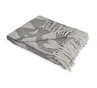 Emma Barclay Coperta in cotone riciclato con cuore, 178 x 254 cm, colore: grigio