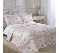 Emma Barclay Cotswold Bedspread, 100% Polyester Copriletto Matrimoniale Rosa, Poliestere, Doppio