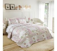 Emma Barclay Cotswold Bedspread, 100% Polyester Copriletto Matrimoniale Rosa, Poliestere, Doppio