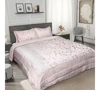 Emma Barclay Duchess - Set copriletto Trapuntato Jacquard in Rosa Cipria - per Letto Matrimoniale/King Size