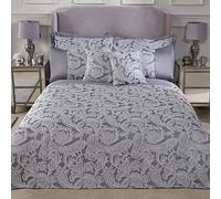 Emma Barclay Duchessa - Set Copripiumino Jacquard Impreziosito in Argento - Super King