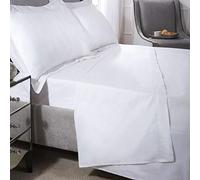 Emma Barclay Lenzuolo di lusso in cotone egiziano a 200 fili, per letto super king, colore: bianco