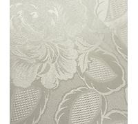 Emma Barclay Rosa damascata - Tovaglia Jacquard in Crema - 60x84 (152x213cm) Ovale
