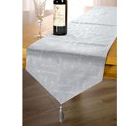 Emma Barclay Runner da tavola, Argento, 13x72 (33x183cm)