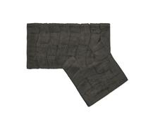 Emma Barclay Set da Bagno in 100% Cotone, 2 Pezzi, Motivo a Onde, Colore: Antracite, Carbone, Mat 50x80cm / Pedestal 50x40cm