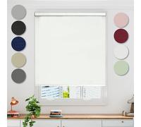 Emma Barclay Tenda avvolgibile oscurante, colore bianco, larghezza 120 x goccia 165 cm