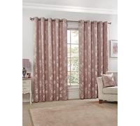 Emma Barclay Tende completamente foderate per camera da letto, soggiorno, con occhielli, in tessuto jacquard, a due pannelli, collezione floreale (229 x 229 cm) (colore nero)