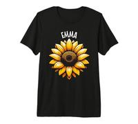 Emma - Bellissimo Motivo Girasole per Ragazze, Nome Emma Maglietta Premium