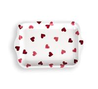 Emma Bridgewater - Vassoio in latta piccolo, motivo: cuori rosa, 240 x 159 x 15 mm