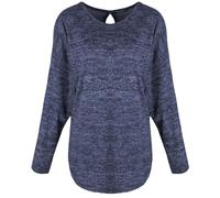 Emma & Giovanni - Maglie con Aperto Indietro a Manica Lunga - Donna (Blu, L-XL)