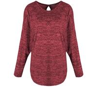 Emma & Giovanni - Maglie con Aperto Indietro a Manica Lunga - Donna (Rosso, M-L)