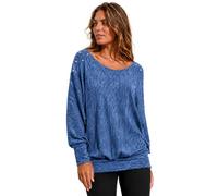 Emma & Giovanni - Oversize Maglie con Perle sulle Spalle a Manica 7/8 Lunga - Donna