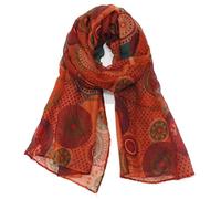 Emma & Giovanni - Sciarpa con Disegno180cm x 80cm - Donna (23-Rosso)