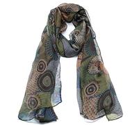 Emma & Giovanni - Sciarpa con Disegno180cm x 80cm - Donna (31-Khaki)