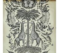 Emma J Shipley Animalia Kruger Carta da Parati Monocromatico W0102/05 Tropicale