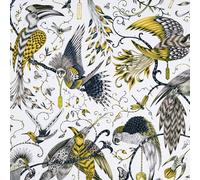 Emma J Shipley Tessuto Audubon Oro Cotone Tenda Fodera Cuscino Tessuto