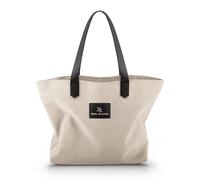 Emma Jonasson Shopper Donna - Borsa a spalla con cerniera e tasca interna - Aesthetic tote bag, borsa in tessuto, grande borsa a mano, borsa in canvas, beige., M
