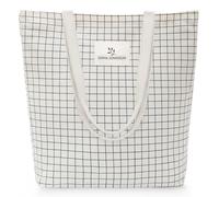 Emma Jonasson Tote bag - Borsa tela elegante con Cerniera e Tasca Interna - Shopper bag donna cotone - borsa stoffa aesthetic - shopping bag donna
