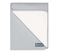 emma & noah Coperta di alta qualità, per neonati, 95 x 75 cm, soffice e traspirante, in cotone biologico, Oeko-TEX Standard 100, come regalo per il bambino o come coperta per passeggino (grigio