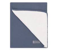 emma & noah Coperta di alta qualità, per neonati, 95 x 75 cm, soffice e traspirante, in cotone biologico, Oeko-TEX Standard 100, come regalo per il bambino o come coperta per passeggino (blu