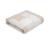emma & noah Coperta per gattonare per bambini, 140 x 140 cm, grande e imbottita, in cotone biologico, certificazione Oeko-TEX, morbida coperta da gioco e inserto per box per ragazzi e ragazze