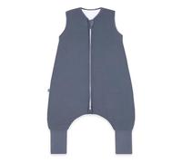 emma & noah Sacco nanna con piedini reversibili 2,5 TOG, sacco nanna per autunno e inverno, cotone biologico, certificato Oeko-Tex, ideale per bambini attivi, Essential blu, 70 cm