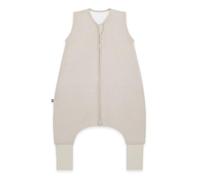 emma & noah Sacco nanna con piedini reversibili 2,5 TOG, sacco nanna per autunno e inverno, cotone biologico, certificato Oeko-Tex, ideale per bambini attivi, Essential beige, 70 cm